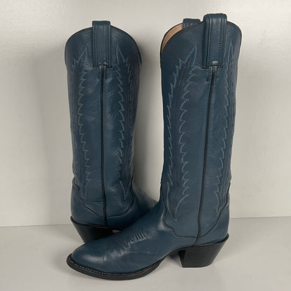Vintage Tony Lama Gold Label Cowgirl Boots | Blue | Women’s 7.5 M