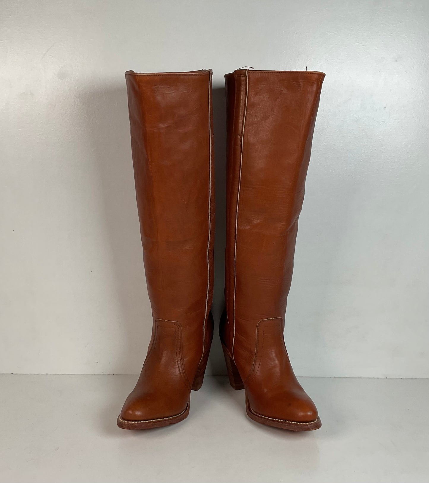 1970s Frye Mustang Riding Boots 6 B Black Label USA Made