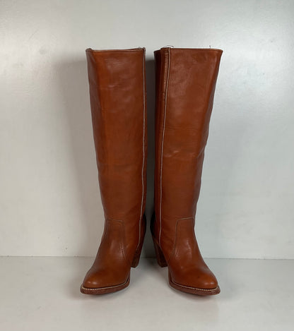 1970s Frye Mustang Riding Boots 6 B Black Label USA Made
