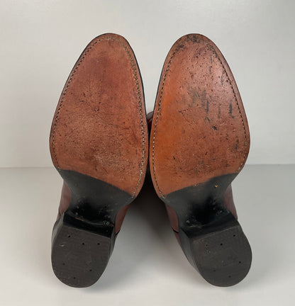 Vintage Tony Lama Cowboy Boots | Chocolate Cow | Men’s 11 D