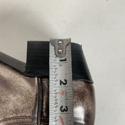 Frye Metallic Cowgirl Boots 7 M Tooled Inlay Snip Toe