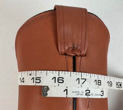 Olathe Brown Mule Cowboy Boots 9.5 D USA Made