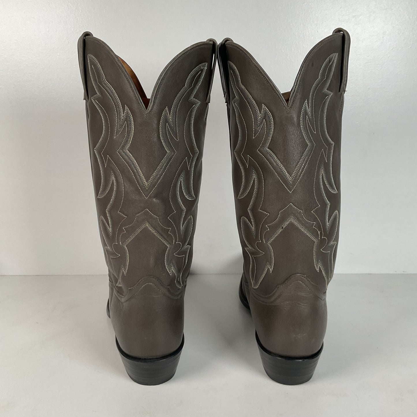 Vintage Nocona Bull Shoulder Cowboy Boots | USA Made | Grey | Men’s 12 D