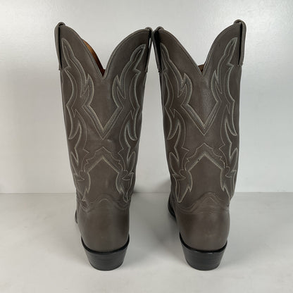 Vintage Nocona Bull Shoulder Cowboy Boots | USA Made | Grey | Men’s 12 D