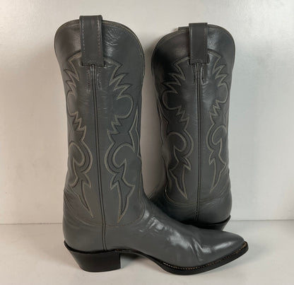 Remington Custom Cowboy Boots | USA Made | Grey | Men’s 8.5 B | Women’s 9.5