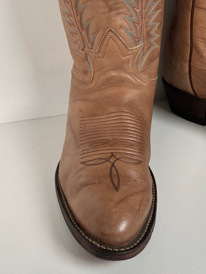 Vintage Tony Lama Gold Label Cowboy Boots | Marbled Leather | Men’s 8 D