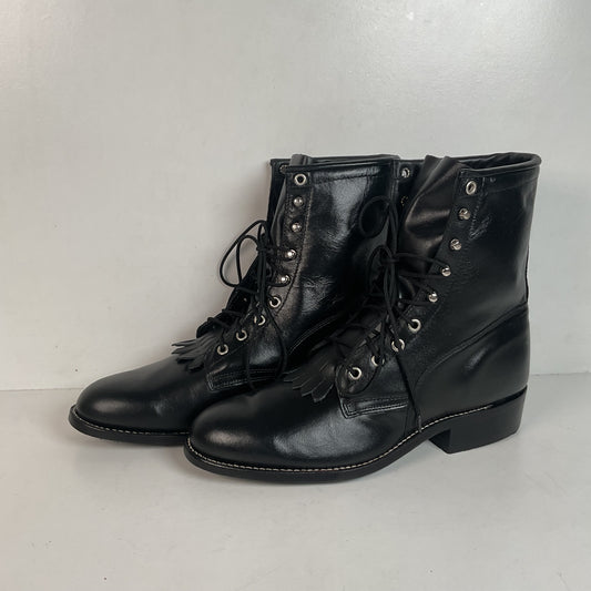 Vintage J. Chisholm Kiltie Packer Boots 9.5 EE USA Made Lace Up