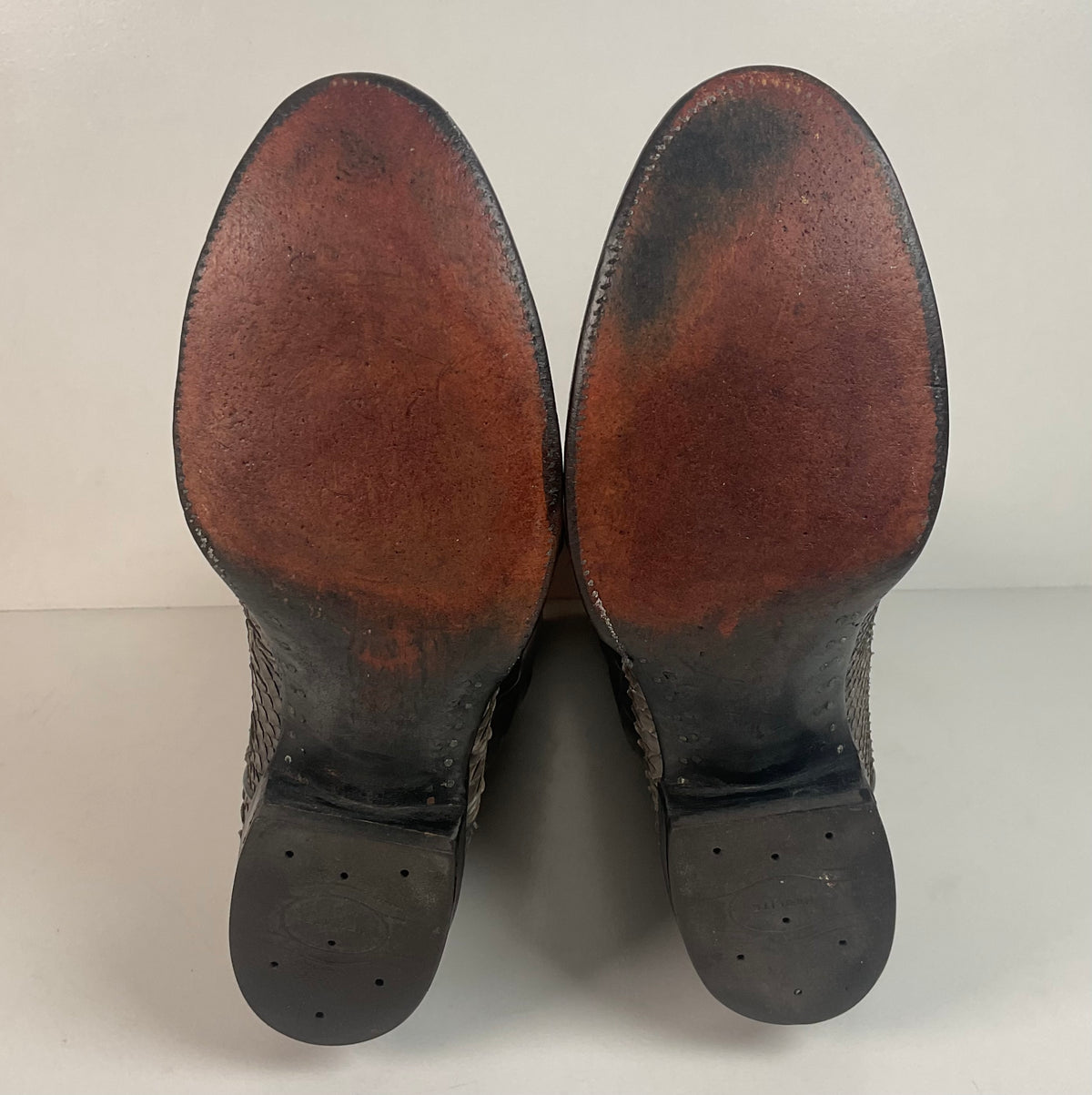 Vintage Sanders Python Snakeskin Cowboy Boots | Grey | Men’s 10 D
