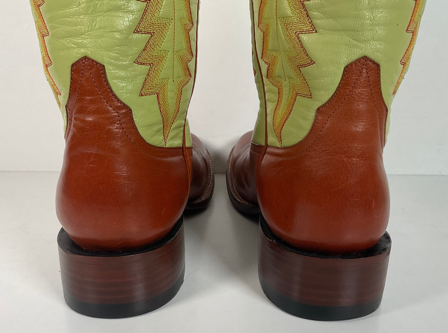 Rod Patrick Bootmakers Lime Green Cowgirl Boots 8.5 B Handmade