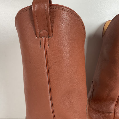 Vintage Nocona Pig Skin Cowboy Boots | Rust Brown | USA Made | Men’s 10 EEE
