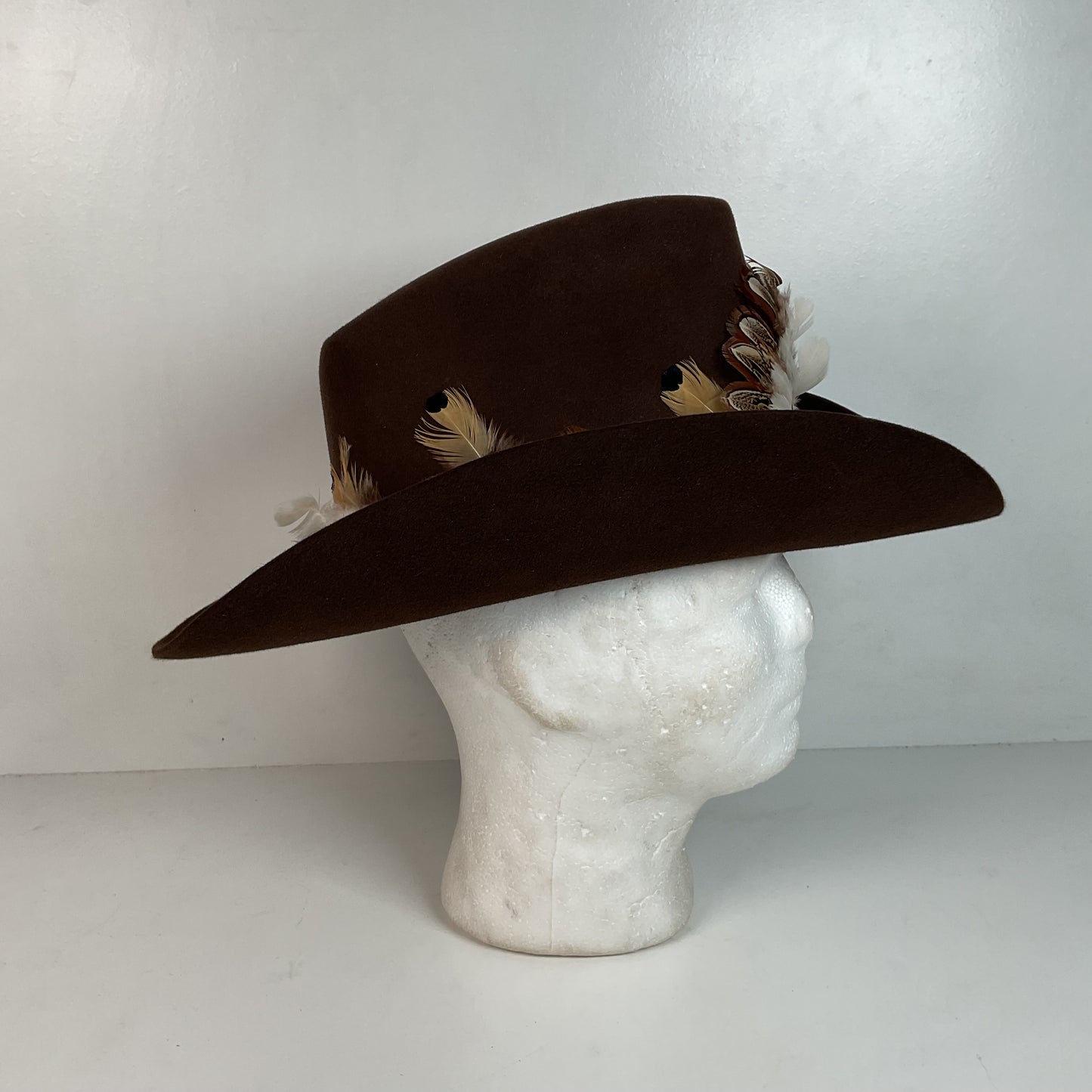 Vintage American Hat Company Cowboy Hat 7” Chocolate Brown USA Made