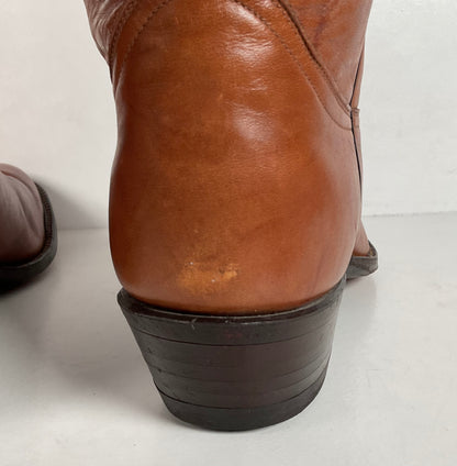 Vintage Tony Lama Cowboy Boots | Chocolate Cow | Men’s 11.5 D