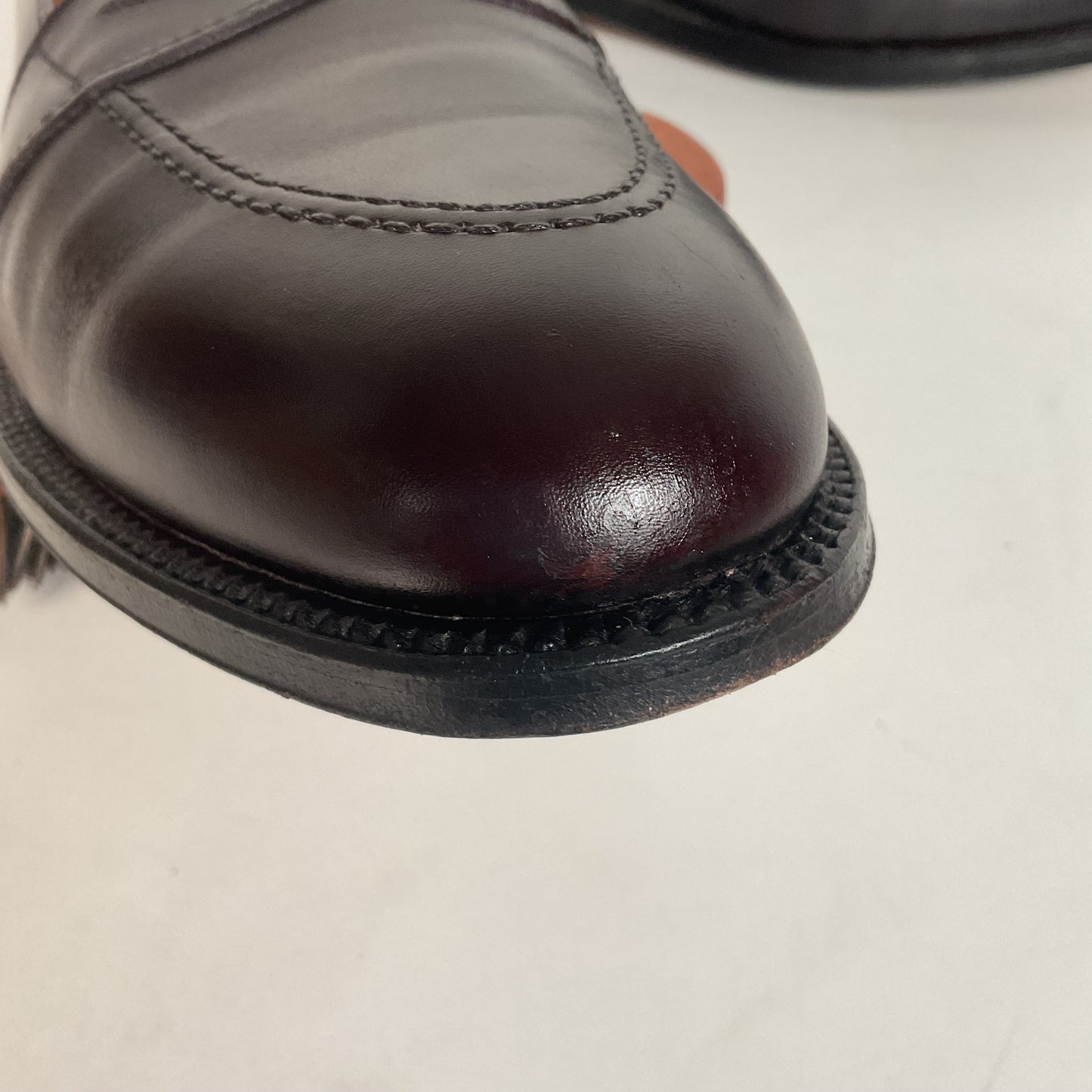 Alden New England Penny Loafer 11 AA Style 683 Burgundy Calf Skin