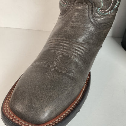 Lucchese Women’s Grey Cowgirl Boots 8.5 B Square Toe Recraft