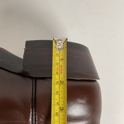 Vintage Justin Cowboy Boots | Brown Calf | Tooled Inlays | USA Made | Men’s 10 D