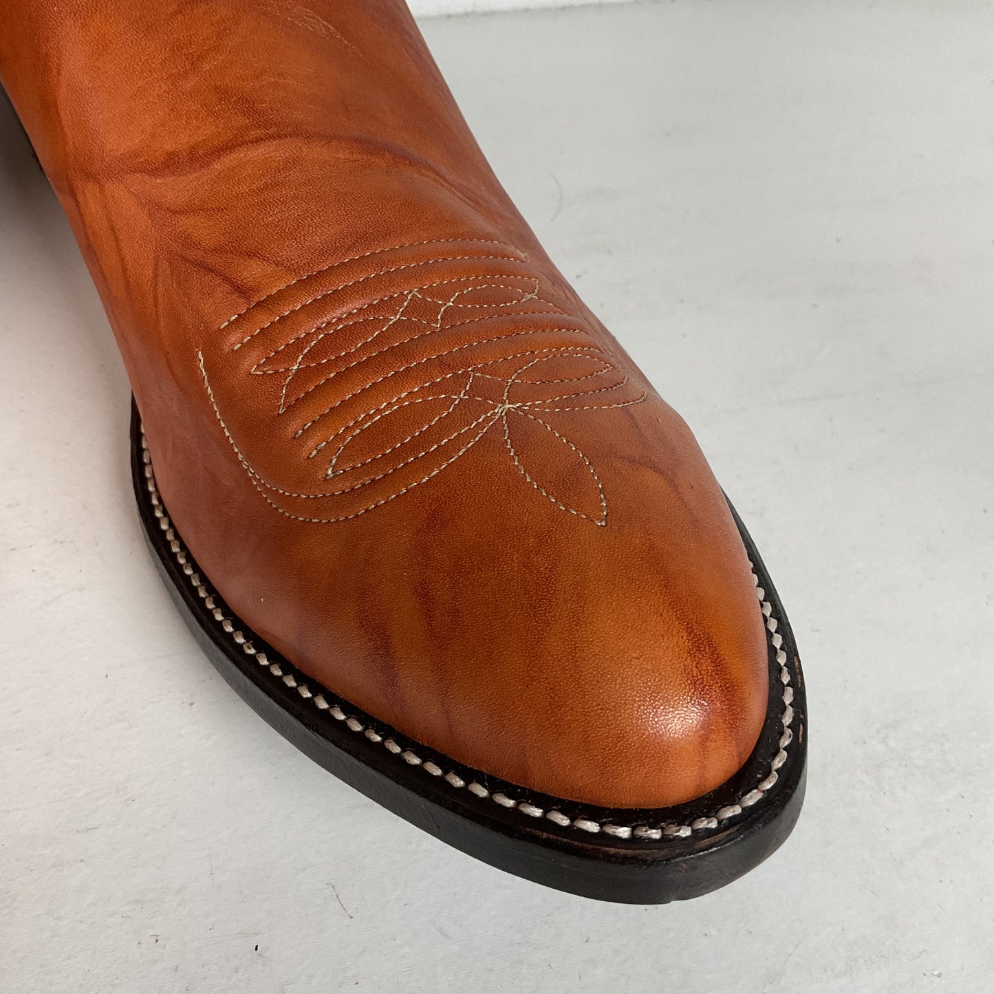 Vintage Justin Redwood Cowboy Boots | Original Box | USA Made | 10.5 D