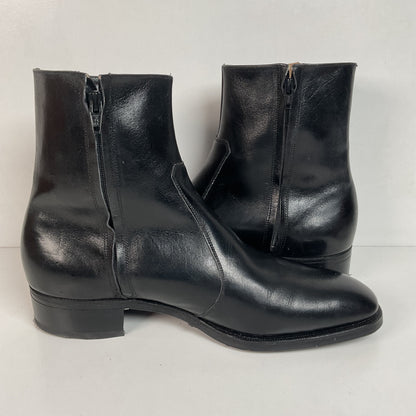 Vintage Florsheim Black Leather Chelsea Boots 10.5 C New Old Stock