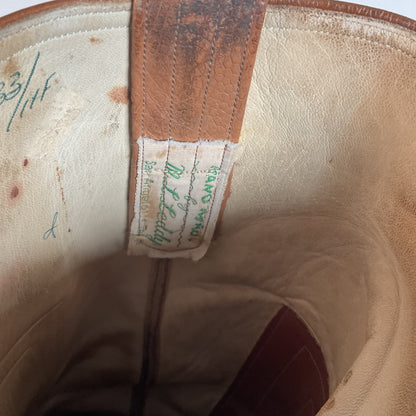 Vintage M.L. Leddy Full Ostrich Quill Cowboy Boots Custom Thrashed