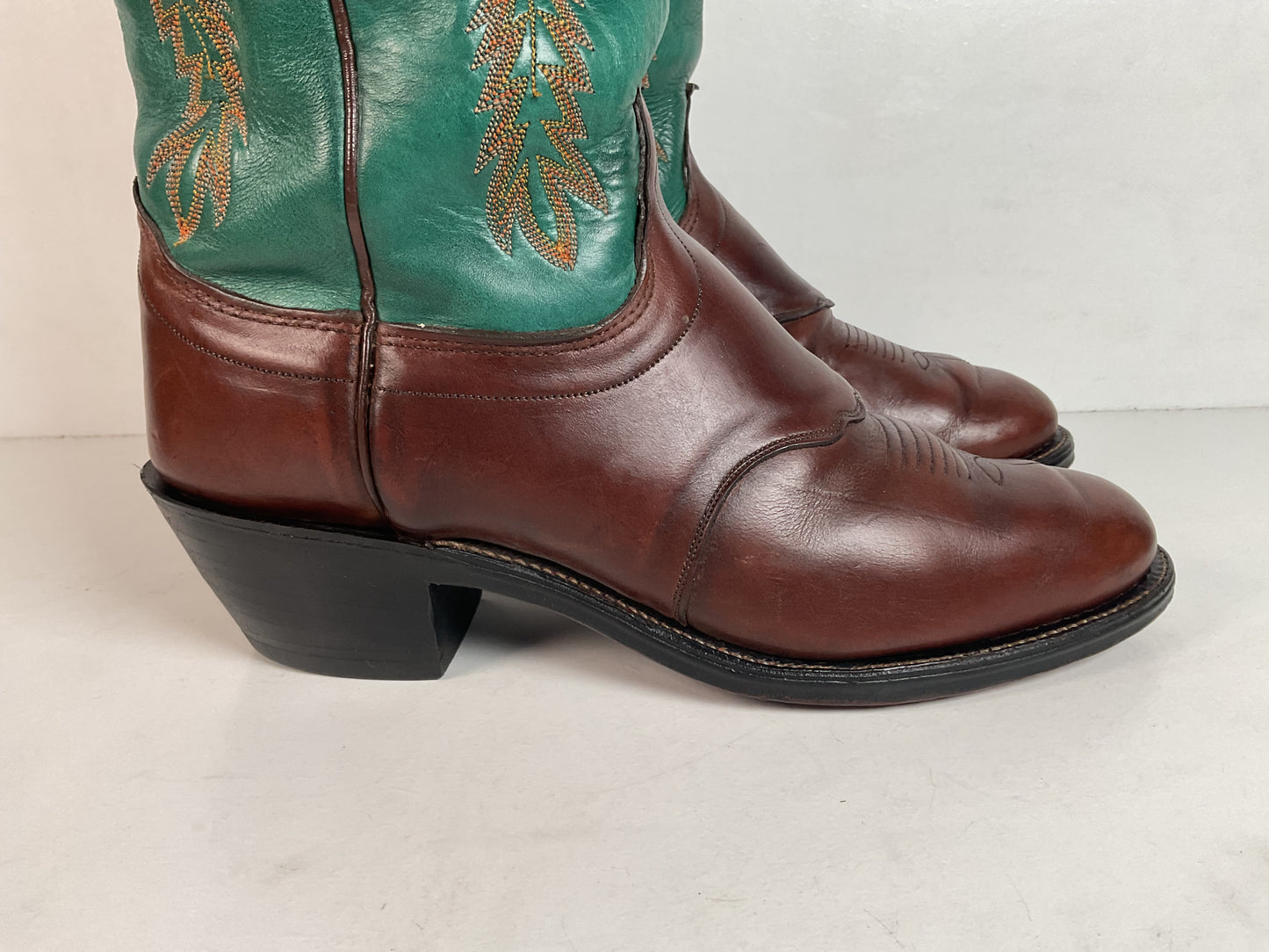 Olathe Tall Top Cowboy Boots 9.5 D USA Made Buckaroo