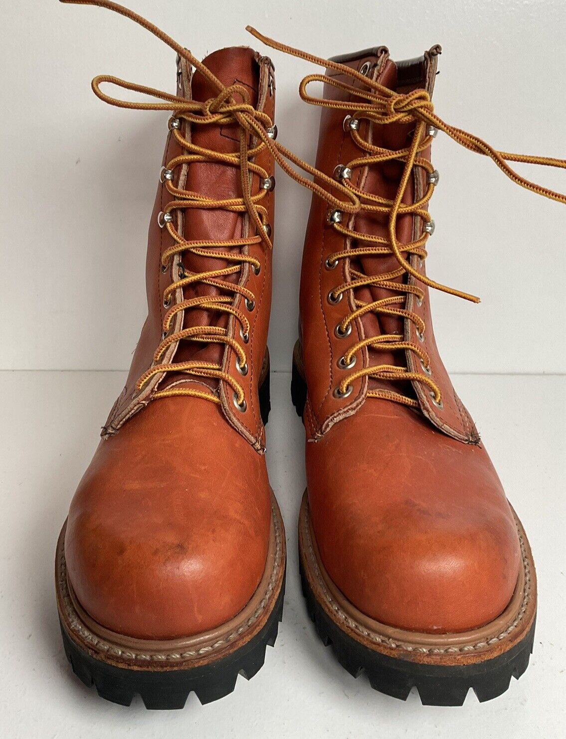 Vintage Red Wing Irish Setter Leather Logger Boots 9.5 A Vibram 80s