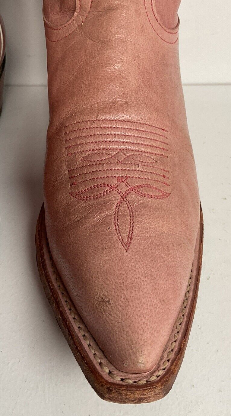 Tony Lama Dusty Pink Cowgirl Boots 7.5 B Distressed