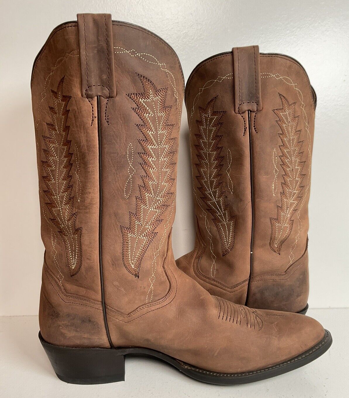 Dan Post Nubuk Suede Cowboy Boots 9 EW Brown