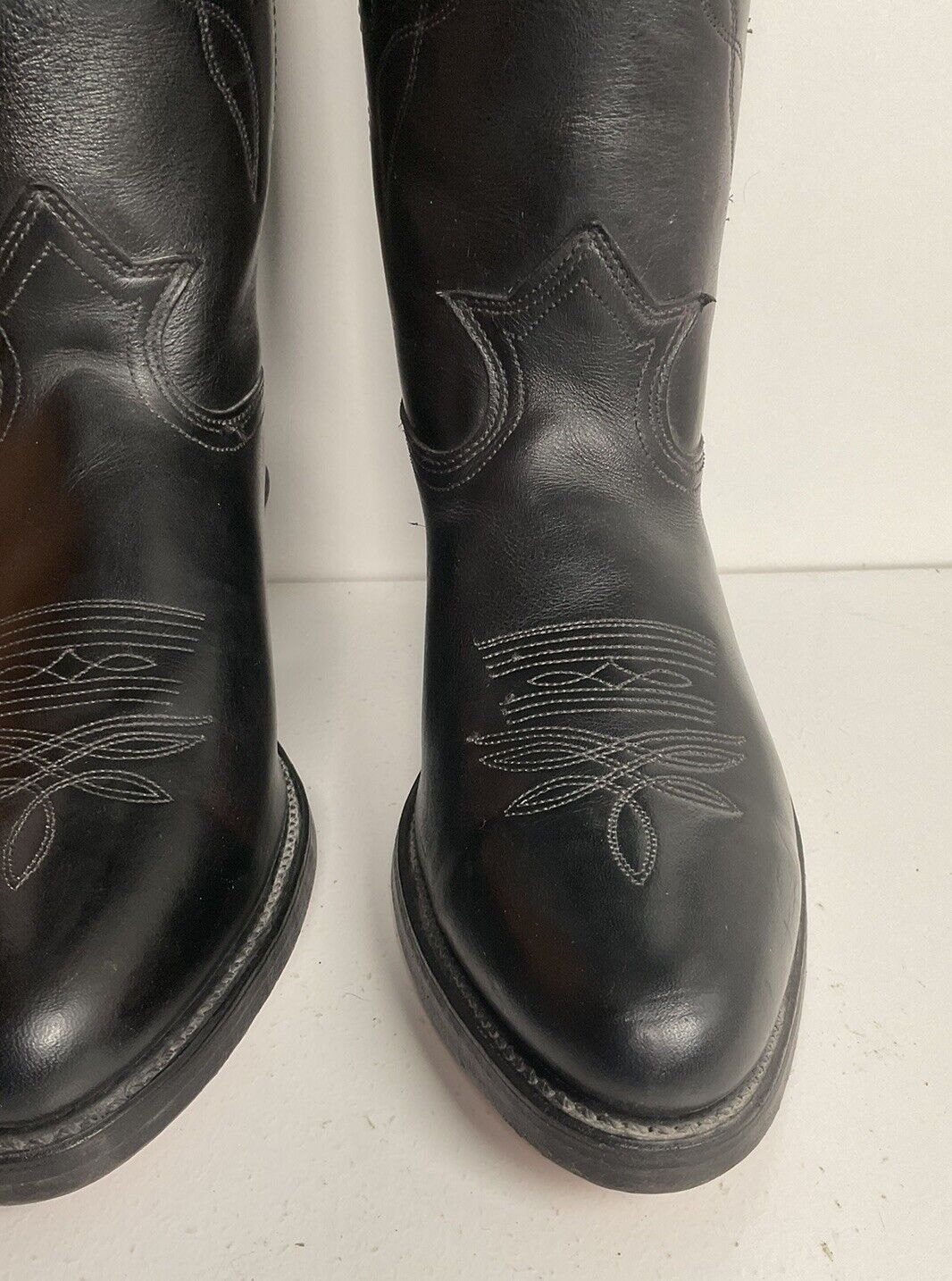 Vintage Double H Tall Buckaroo Cowboy Boots 11 D Old Label USA