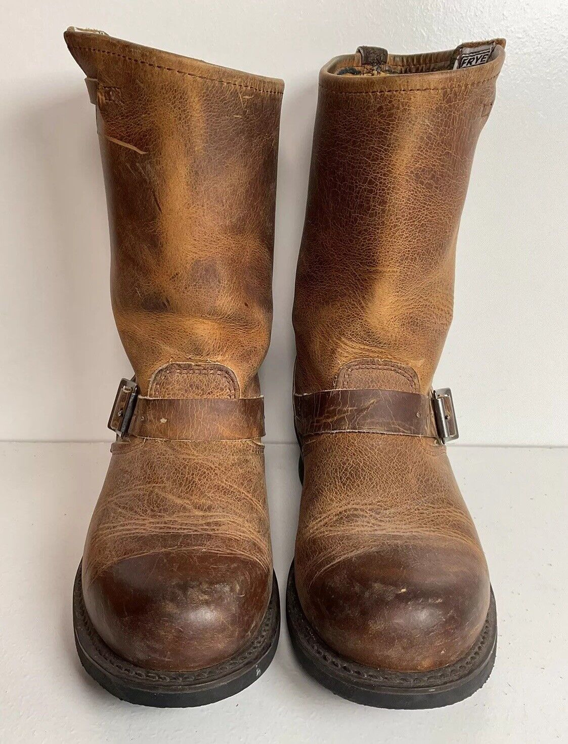 Frye Women’s 12 R Engineer Harness Boots 9 M Golden Brown 77400