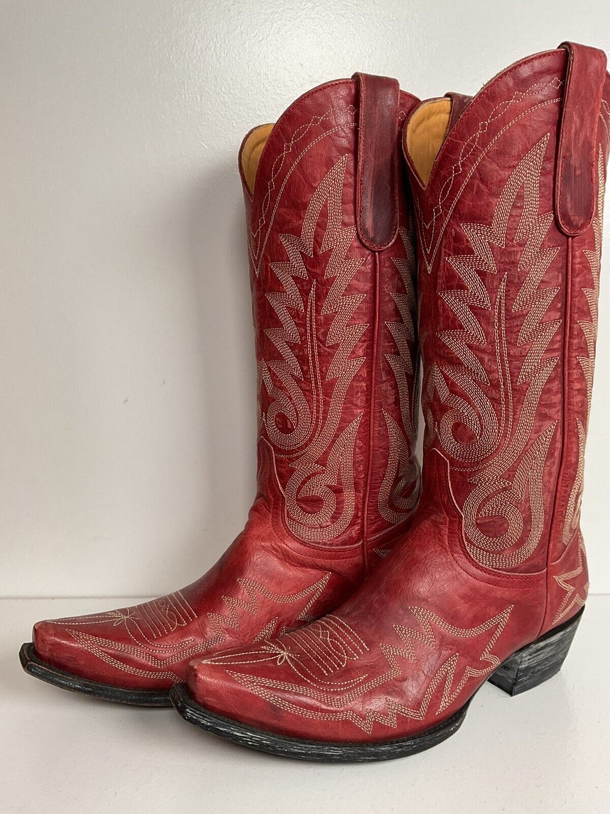 Old Gringo Nevada Red Cowgirl Boots 6.5 B Stitched