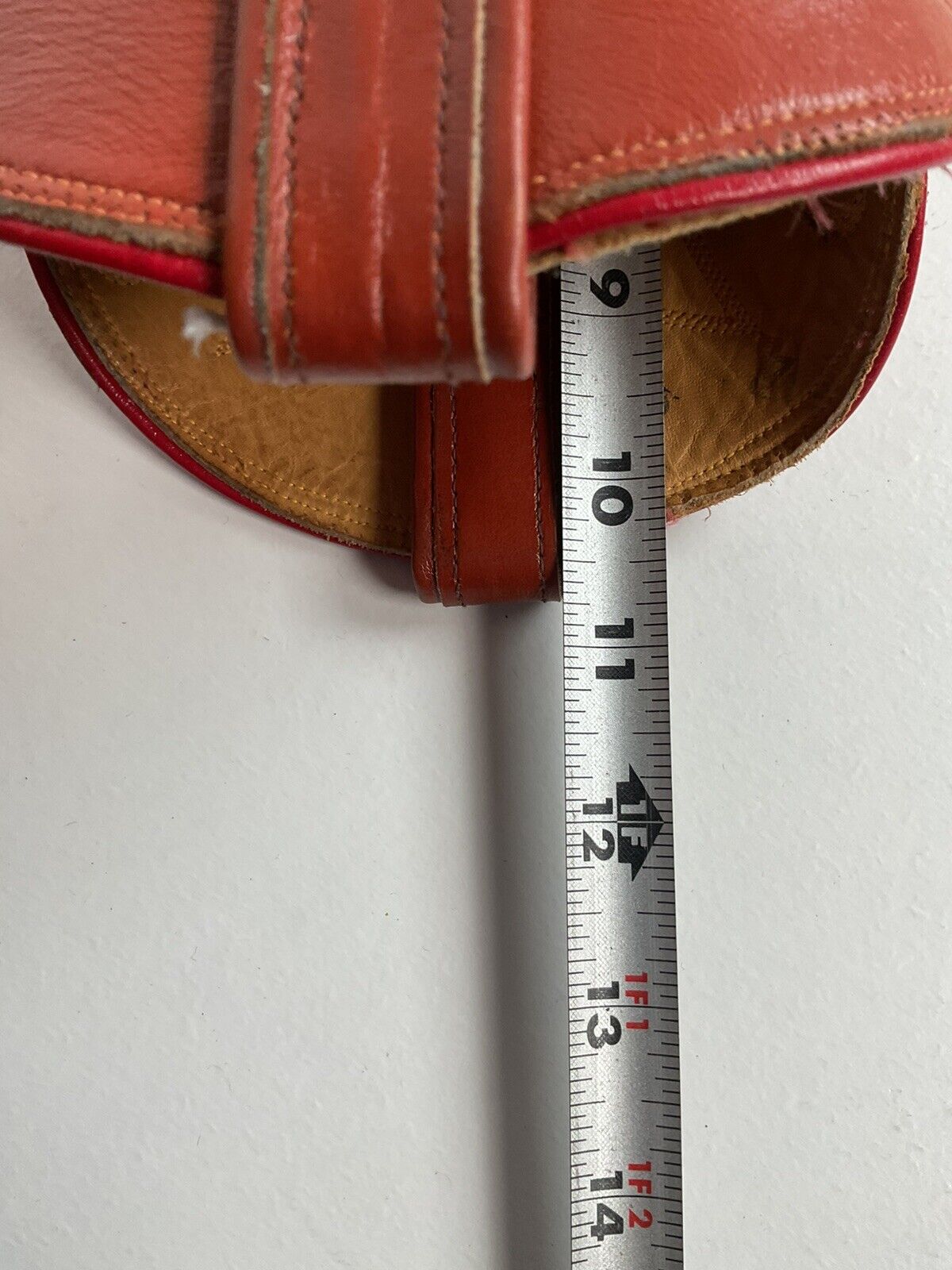 Vintage Tony Lama Burnt Orange Cowgirl Boots 6.5 C Tooled Inlay