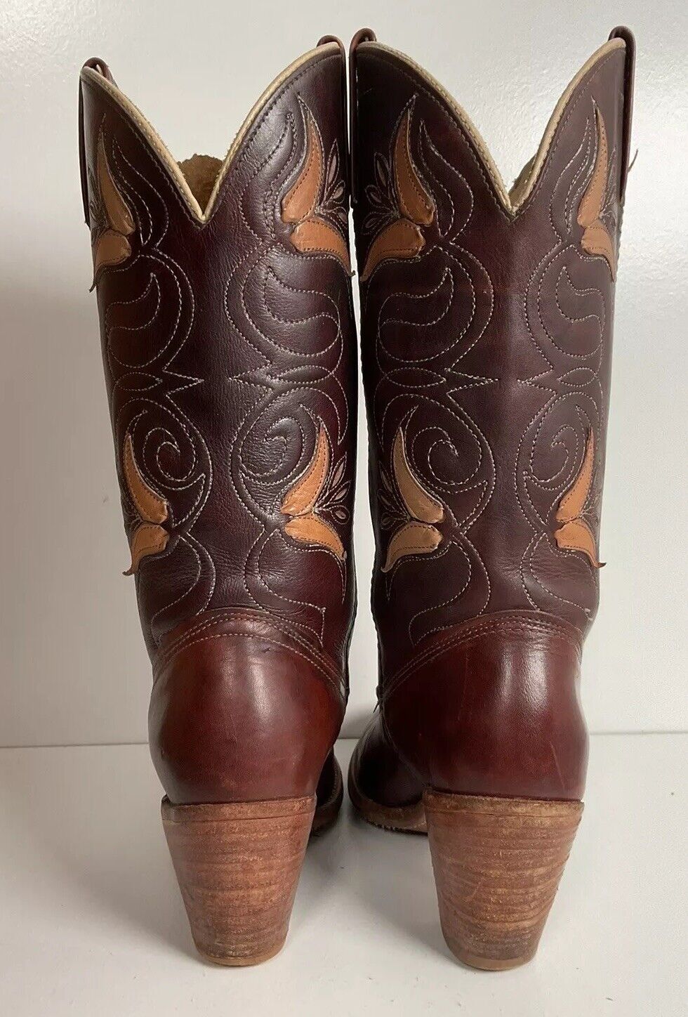 Vintage Dingo Acme Tulip Cowgirl Boots 7.5 M USA Made