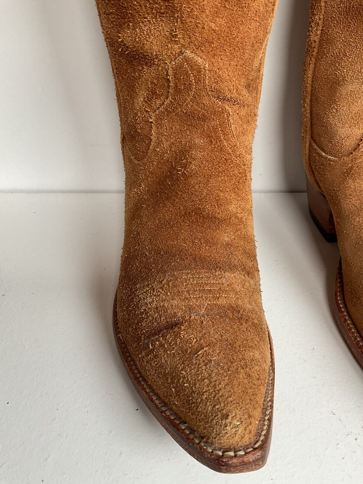 Buffalo Chips Full Rough Out Suede Cowboy Boots Men’s 7.5 D | Women’s 8.5 Custom New York