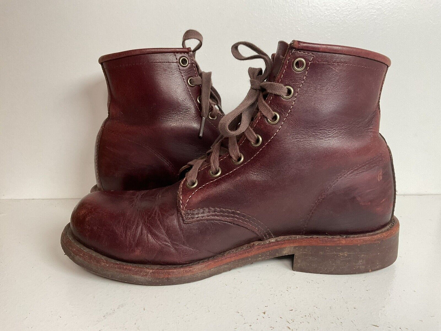 Vintage LL Bean Service Boot 7.5 EE USA Made Oxblood