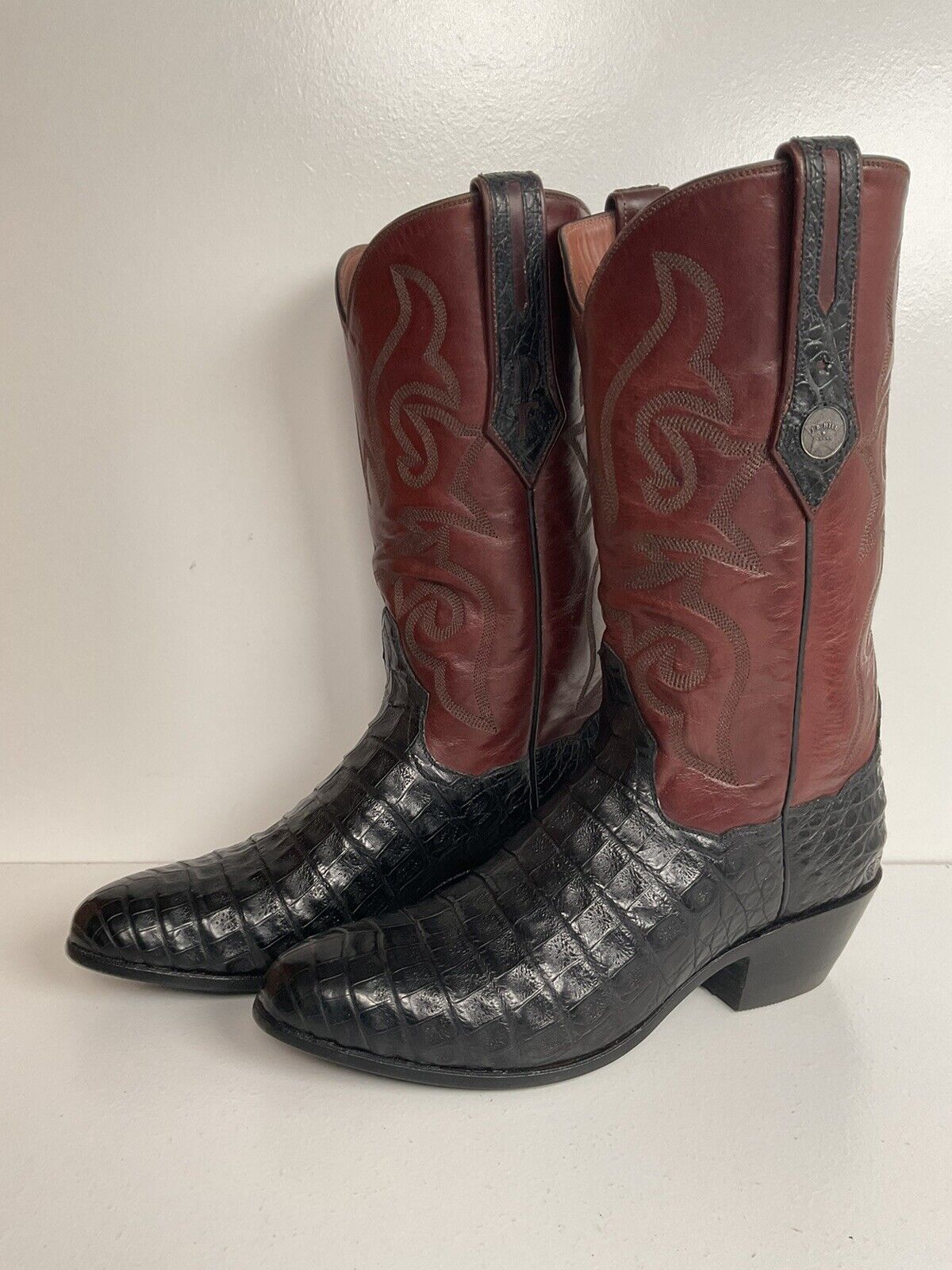 J B Hill Women’s Exotic Caiman Cowgirl Boots 7.5 B Belly Cut Custom