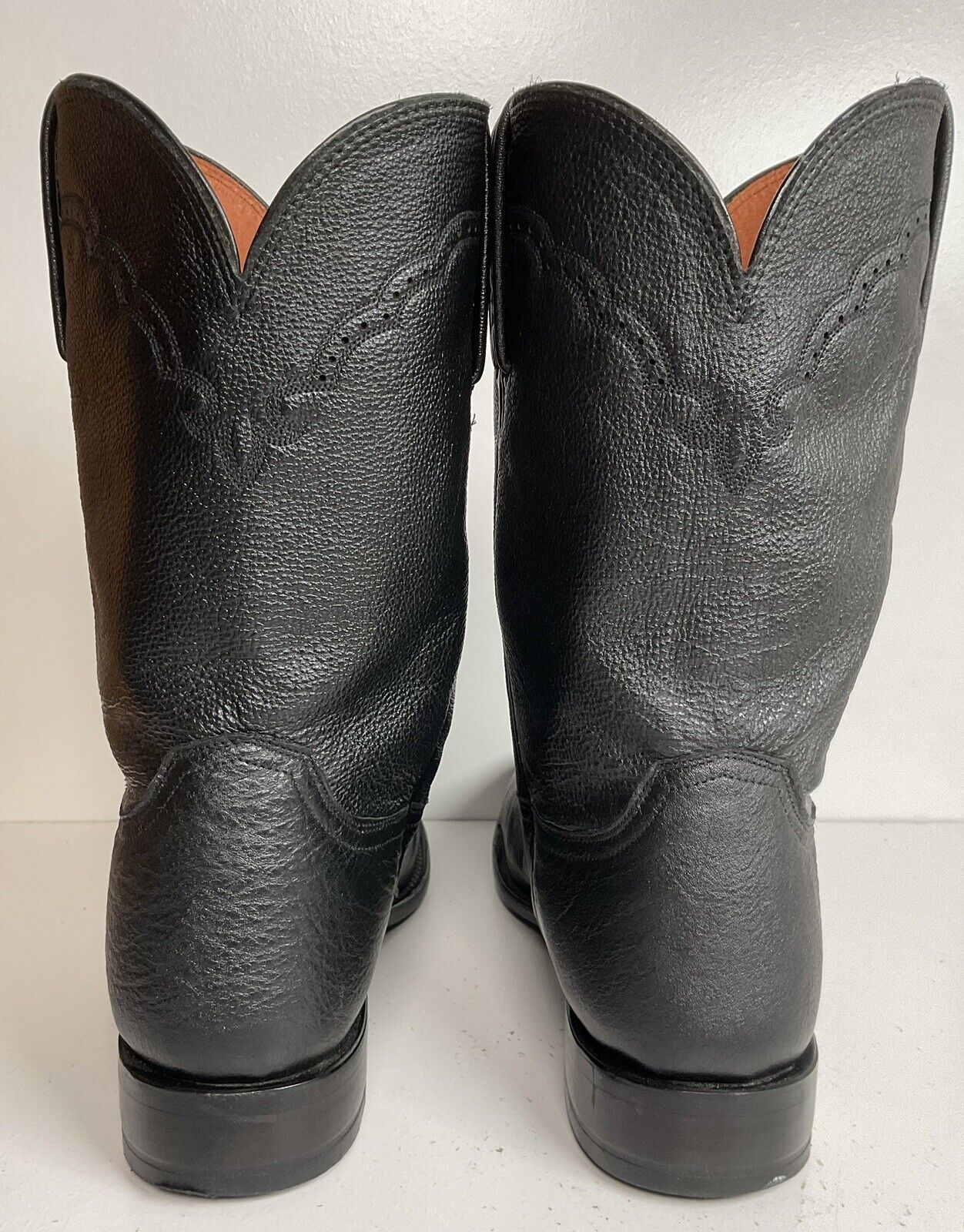 Lucchese 1883 Classic Black Roper Boots 14 EE