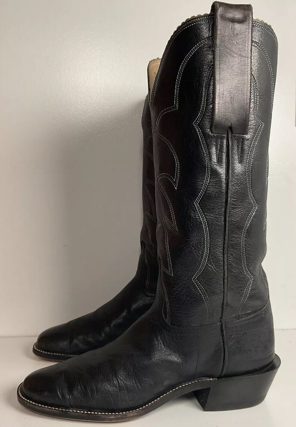 Custom 16” Buckaroo Cowboy Boots 10 B Cavalry Style Kangaroo Leather