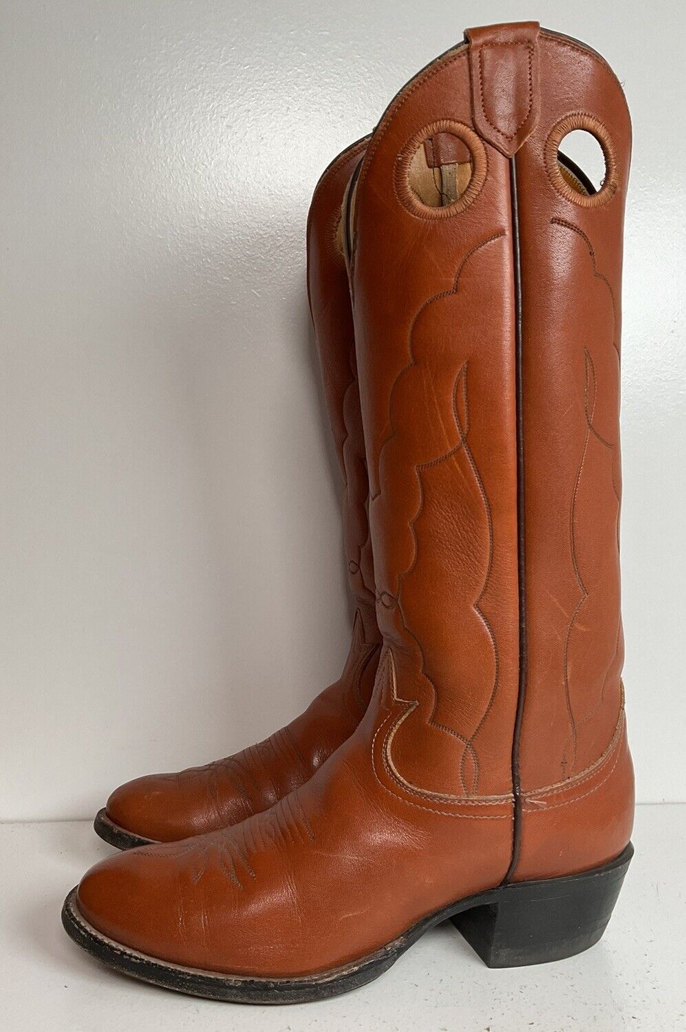 Vintage Tony Lama Buckaroo Cowboy Boots 7.5 D Punchy