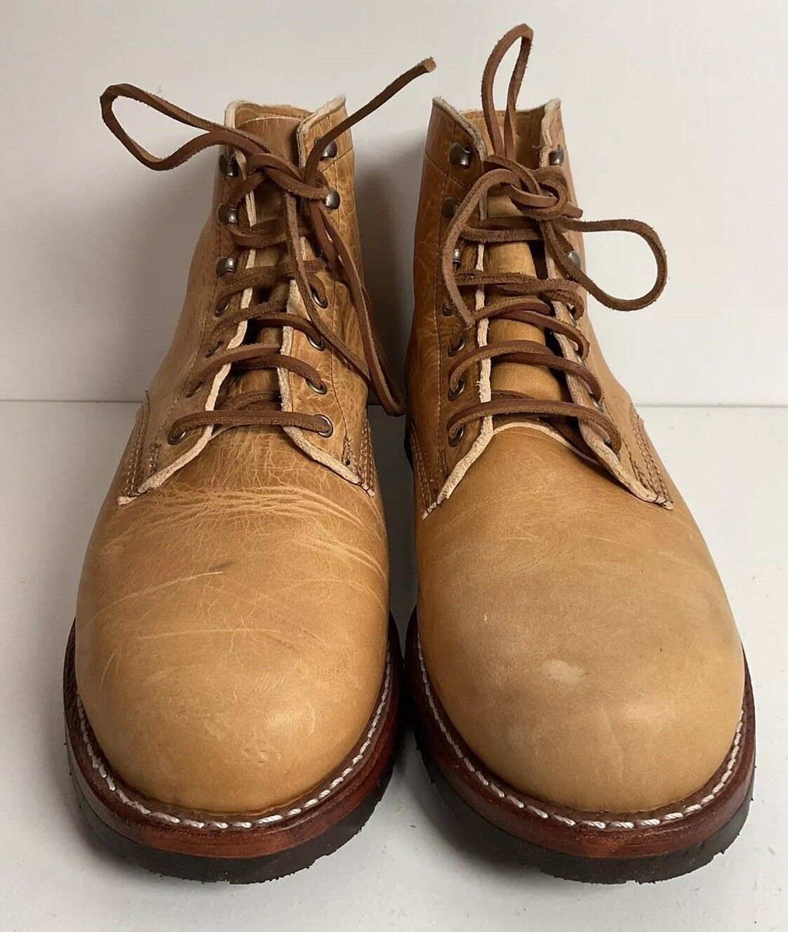 Wolverine Thousand Mile Leather Chukka Boots 14 D USA Made Golden Tan