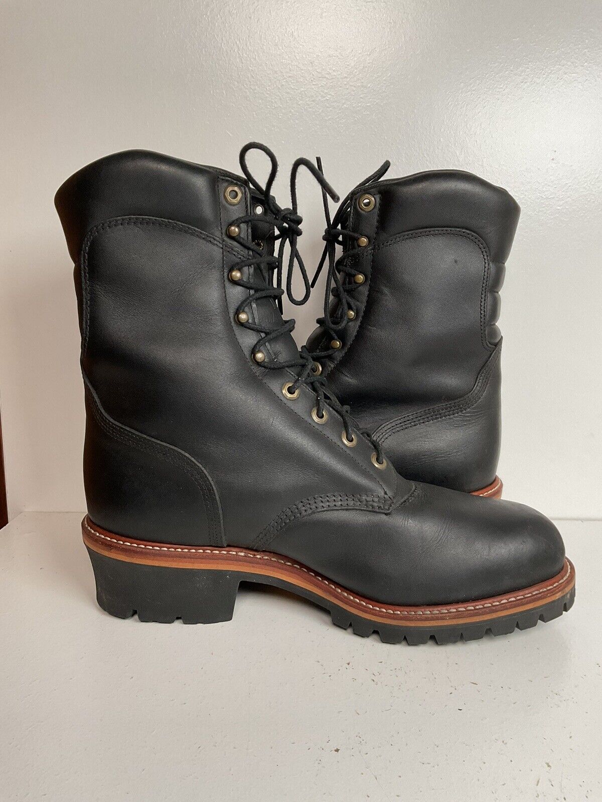 Chippewa Super DNA 9” Steel Toe Logger Boots 13 E Insulated USA Made