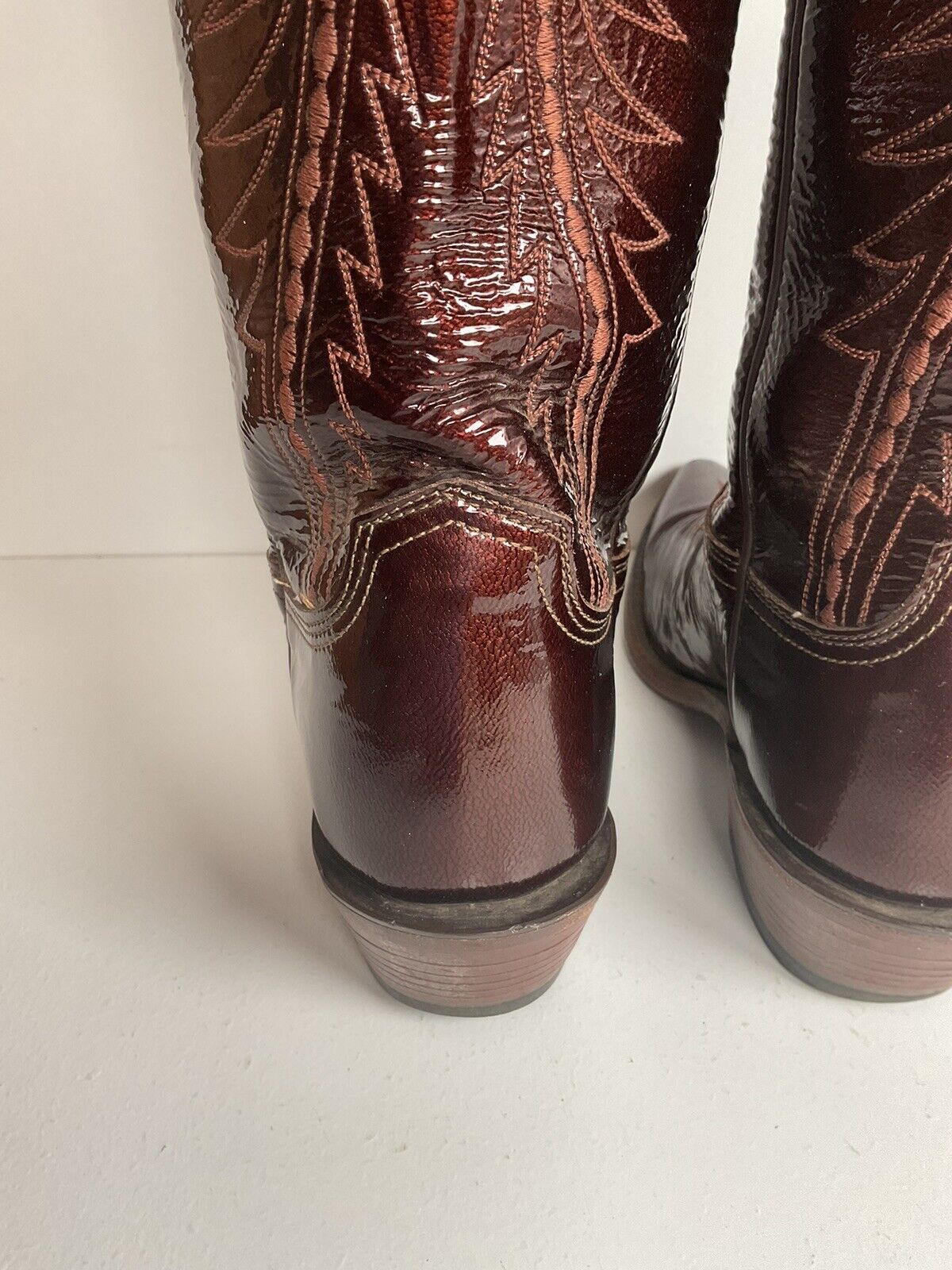 Lucchese Women’s 1883 Glossy Patent Leather Cowgirl Boots 6 B