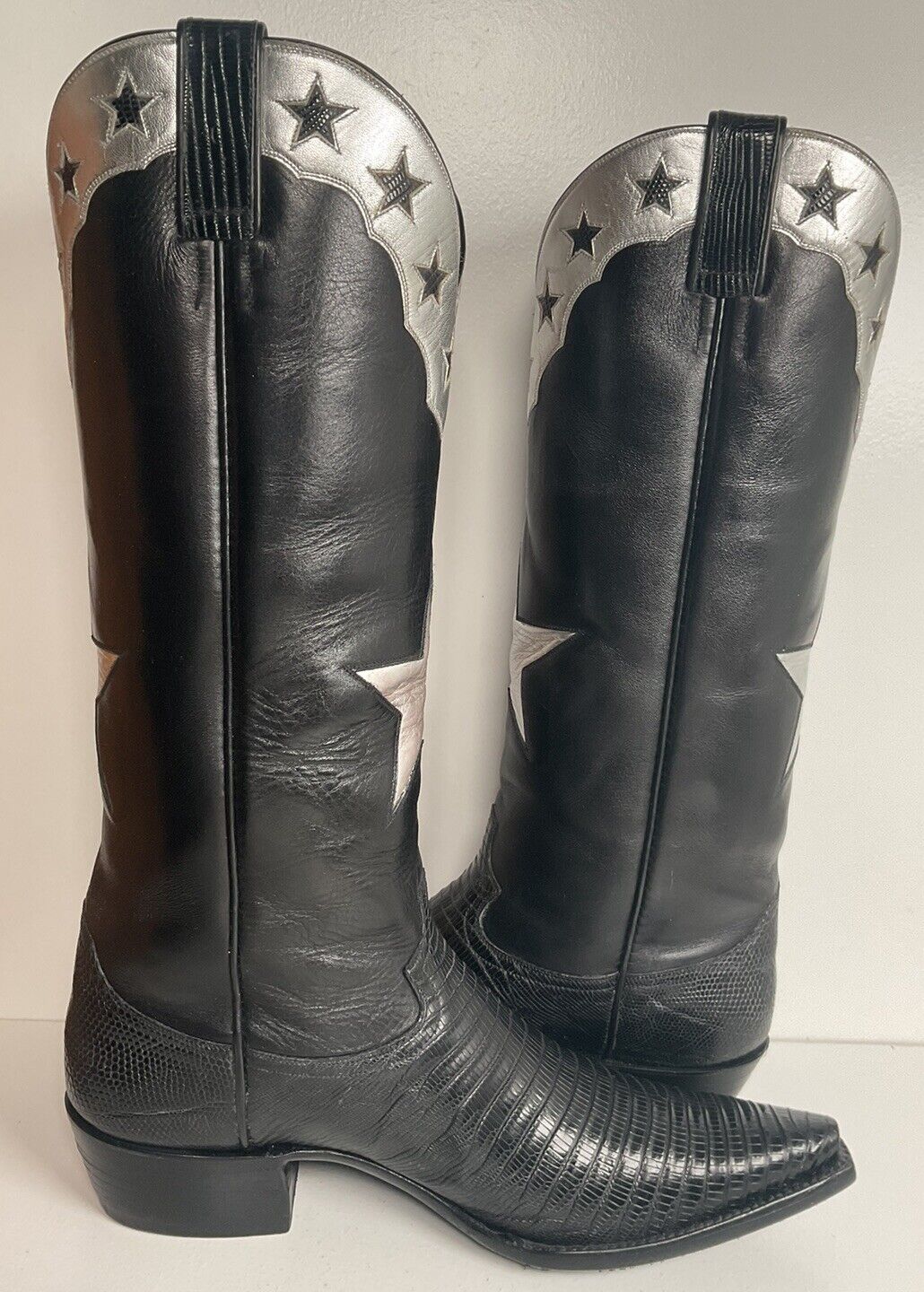 Caboots Tall Morning Star Cowboy Boots 12.5 D Teju Lizard