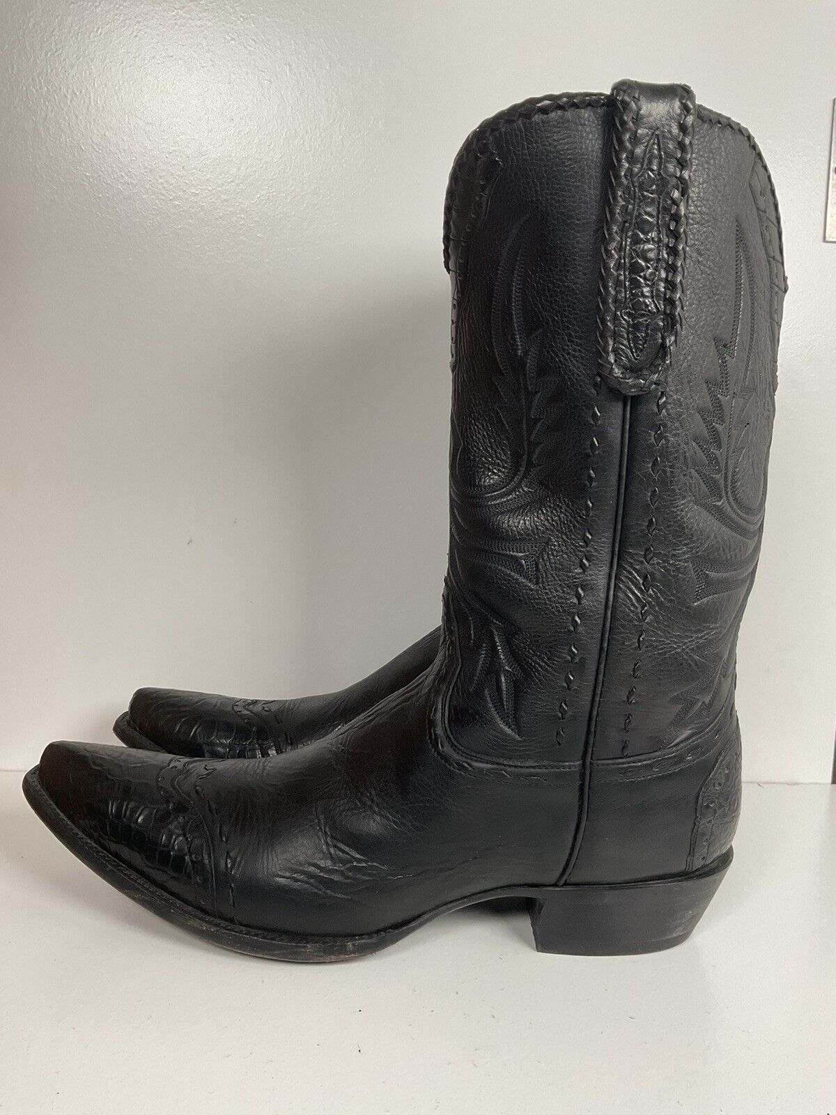 Stallion Custom Alligator Wingtip Cowboy Boots 13.5 Buck Lace Triad