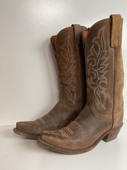 Lucchese 1883 Women’s Rough Out Suede Cowgirl Boots 7.5 B