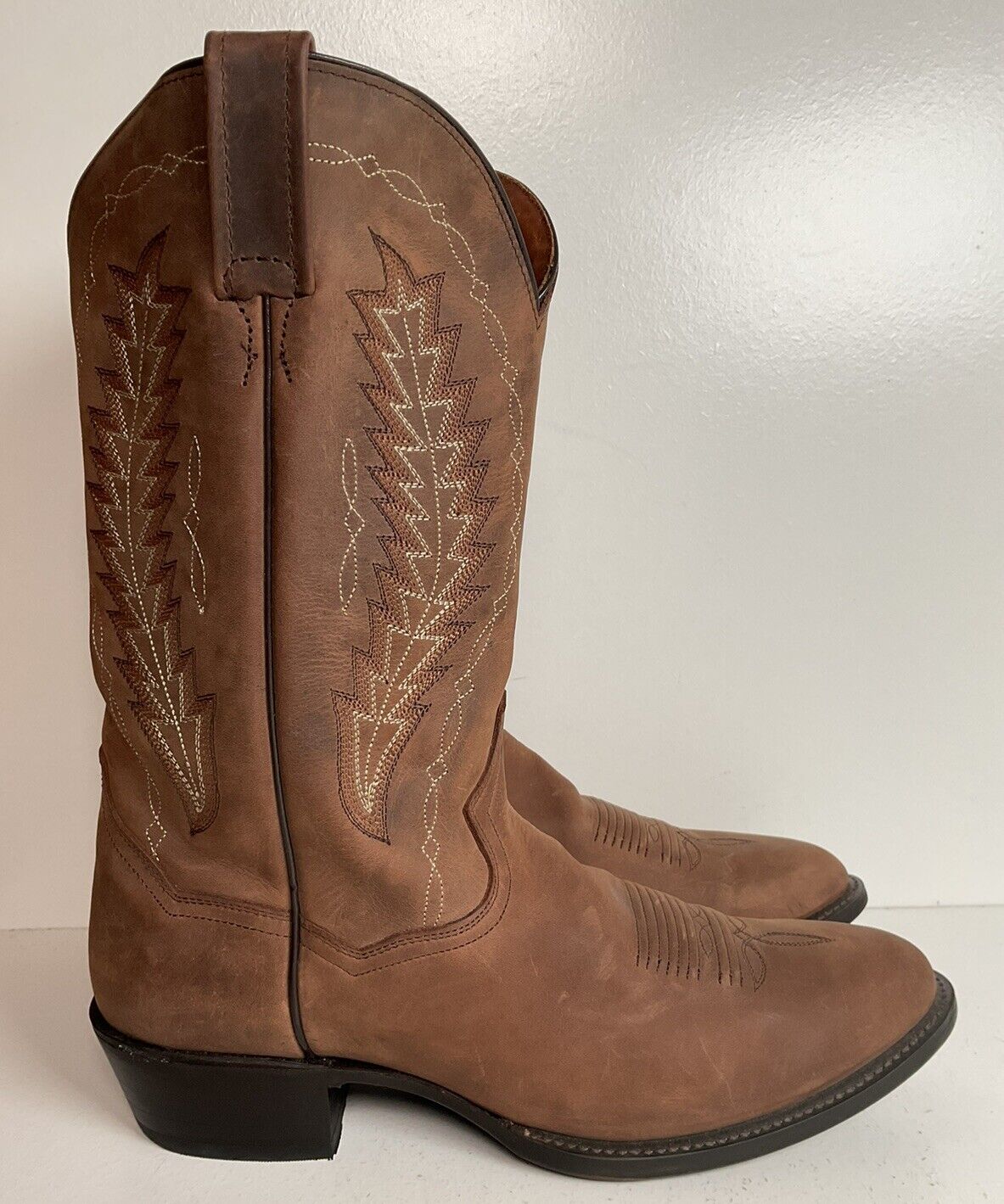 Dan Post Nubuk Suede Cowboy Boots 9 EW Brown