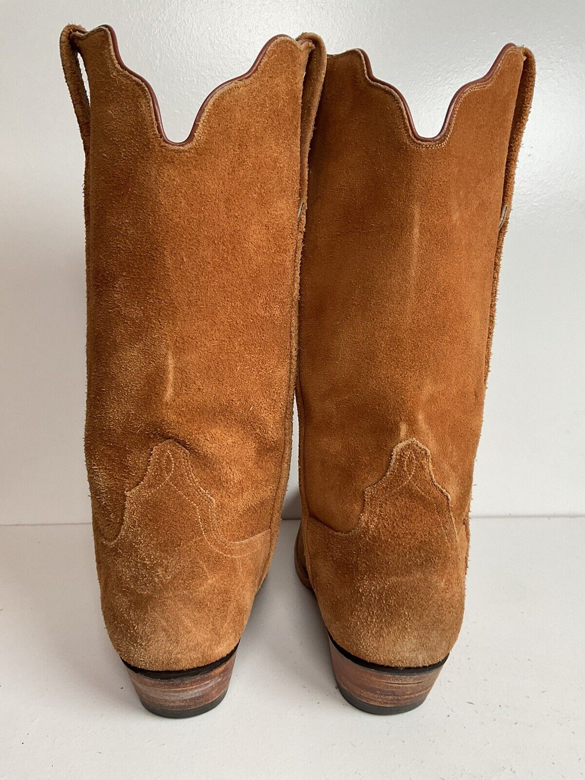 Buffalo Chips Full Rough Out Suede Cowboy Boots Men’s 7.5 D | Women’s 8.5 Custom New York