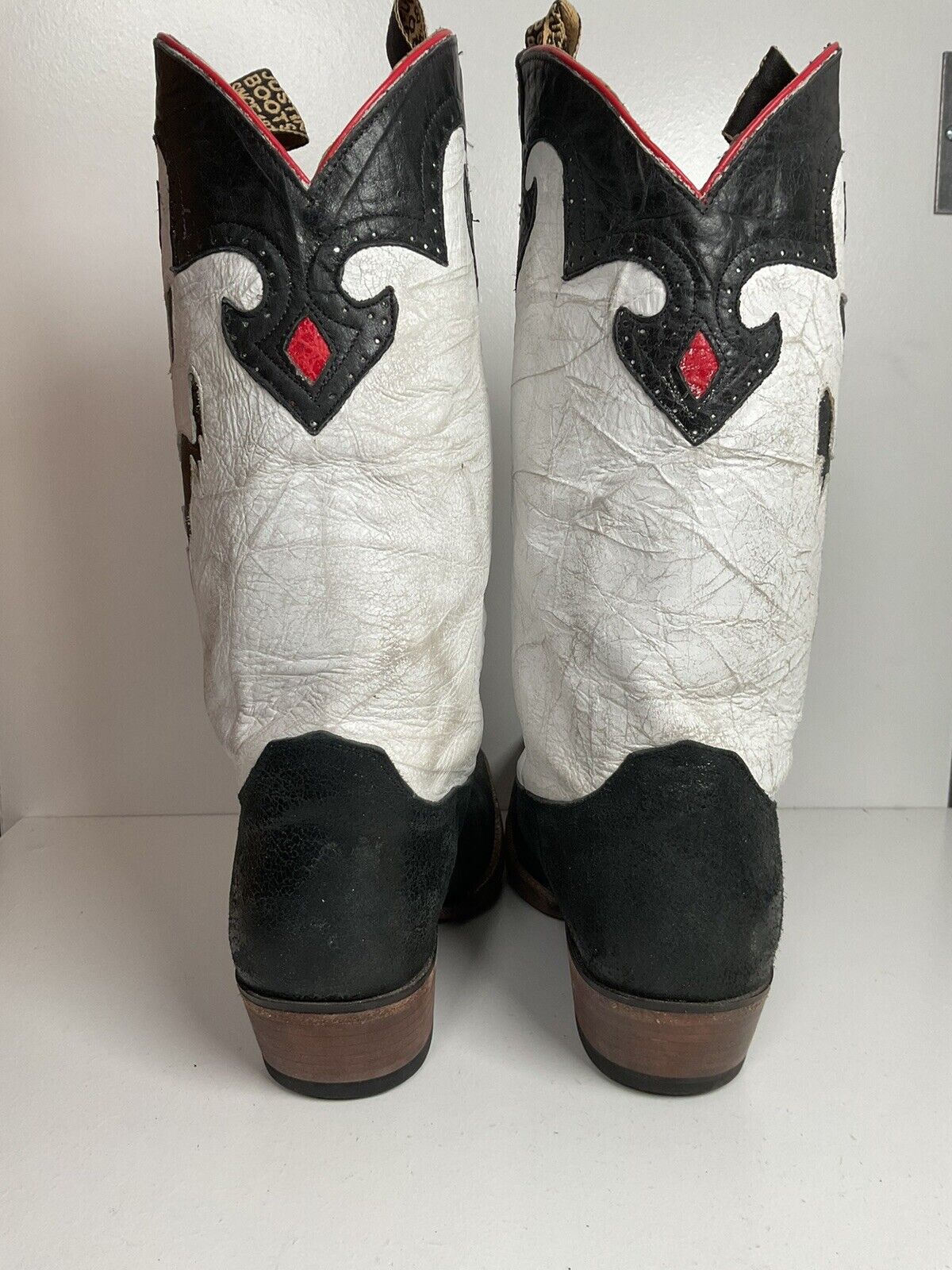 Justin Vintage Collection Cowboy Boots 11.5 D Rodeo Cowboy Inlay