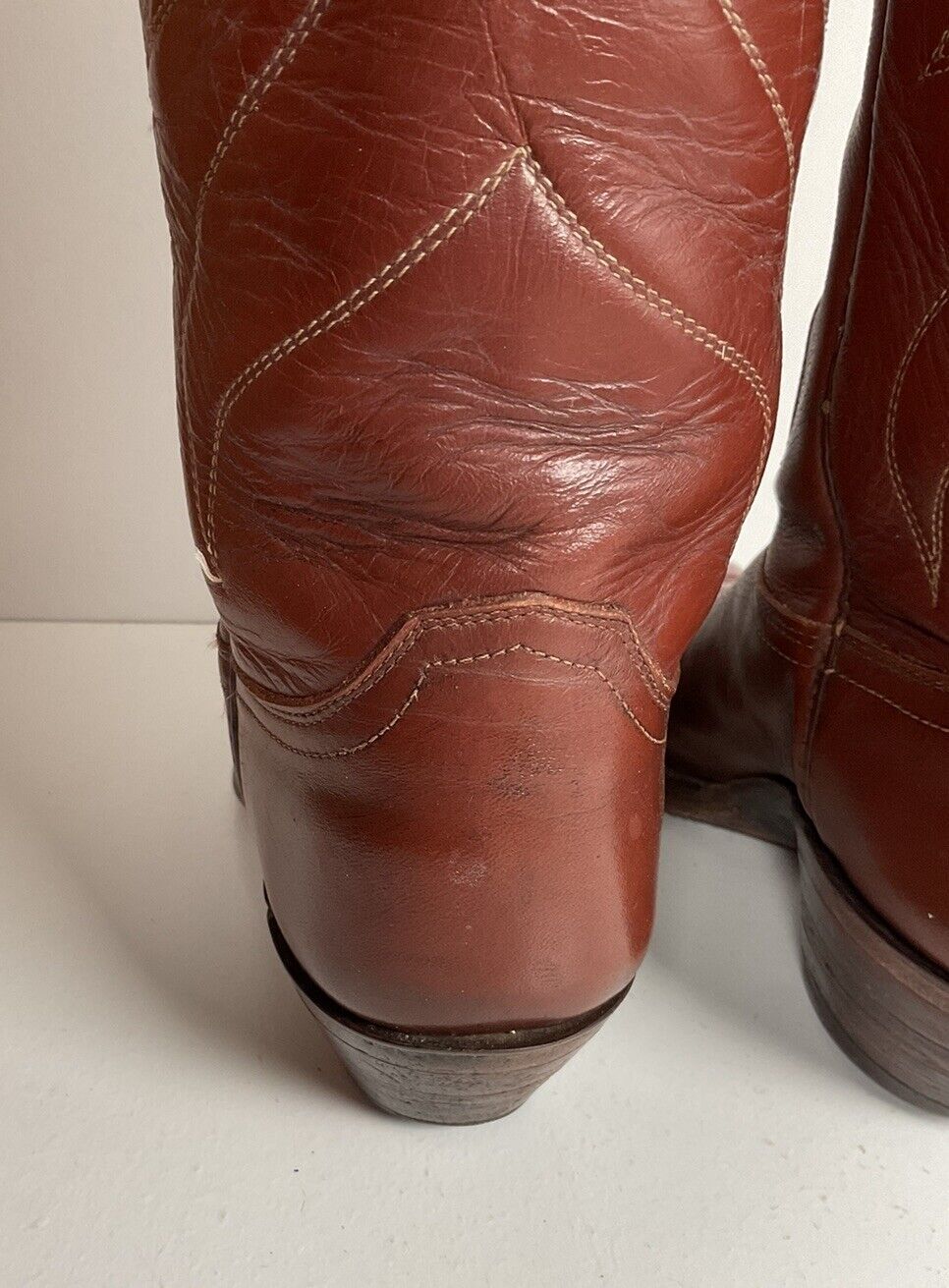 Vintage Justin Butterfly Snakeskin Inlay Cowgirl Boots 6 C Tall USA