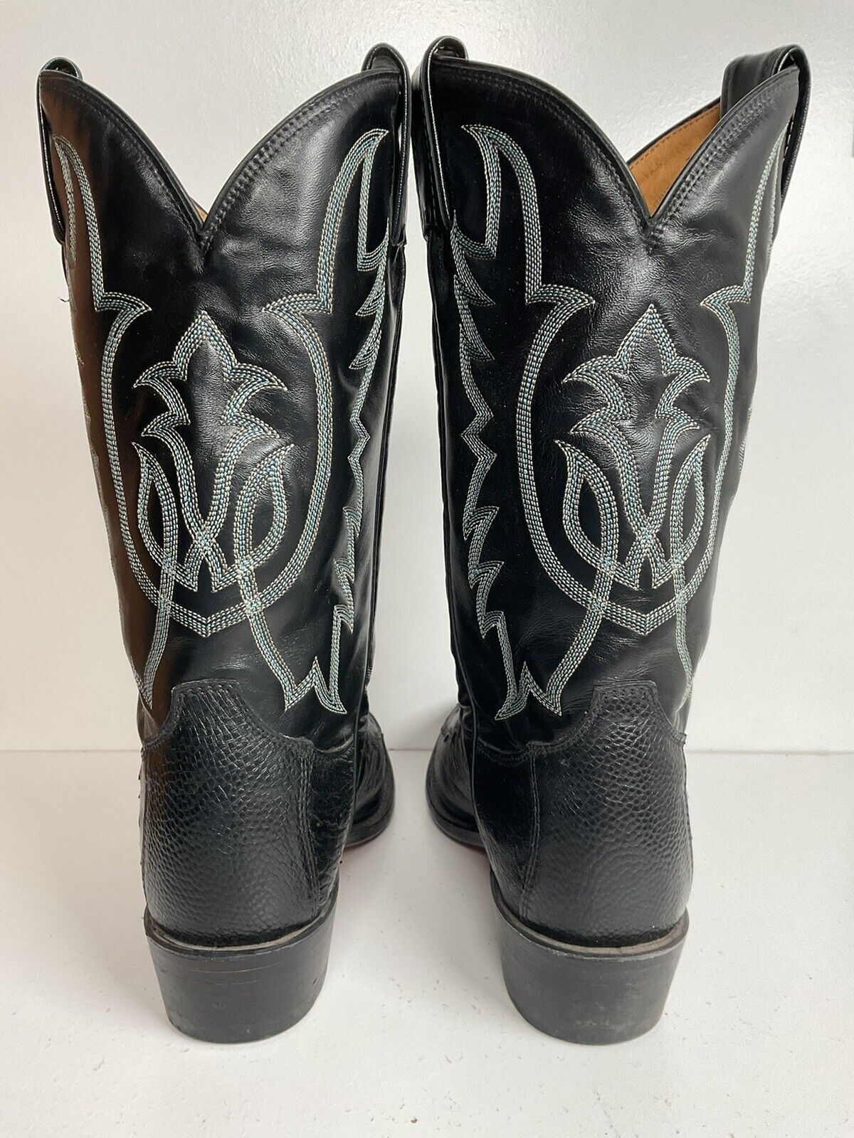 Tony Lama Smooth, Pin Quill Ostrich Cowboy Boots 8.5 EE Wingtip Exotic USA