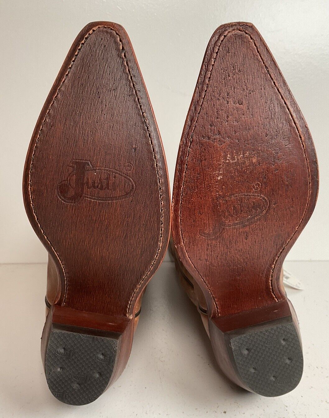 Justin Bent Rail Leather Cowgirl Boots 7 B New Without Box