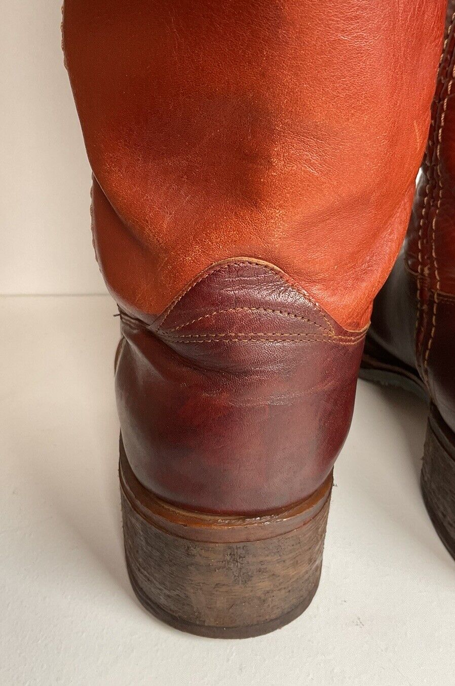 Vintage Acme Dingo Leather Campus Boots 13 D Thrashed